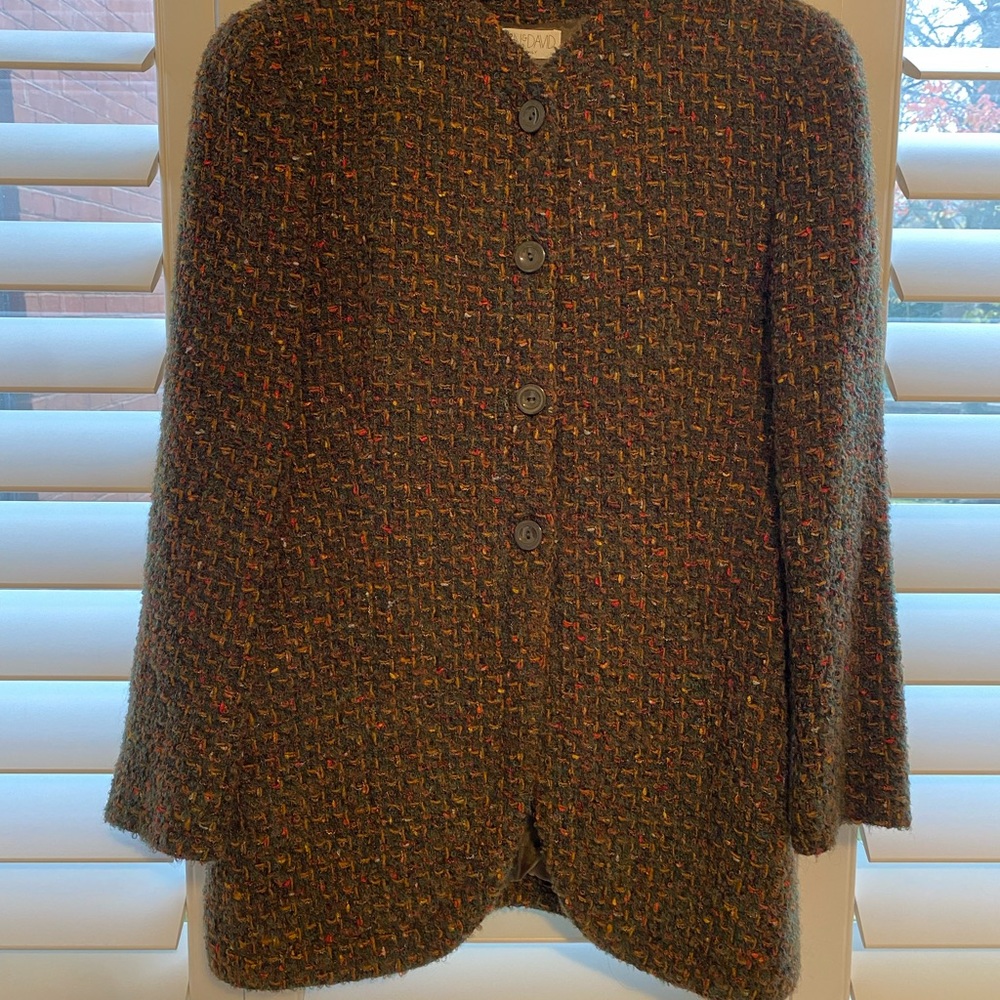 Joan & David tweed jacket w/ silk lining